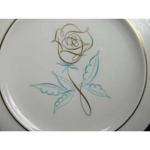 Easterling Spencerian Rose China Bavaria Germany Salad Plates 8.5" Bundle of 4 - Picture 3 of 5